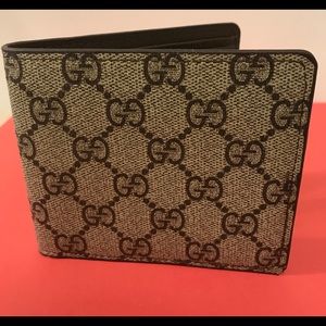 Gucci wallet GG web print mens NEW billfold